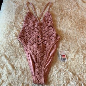 Medium Forever 21 crochet one piece swimsuit